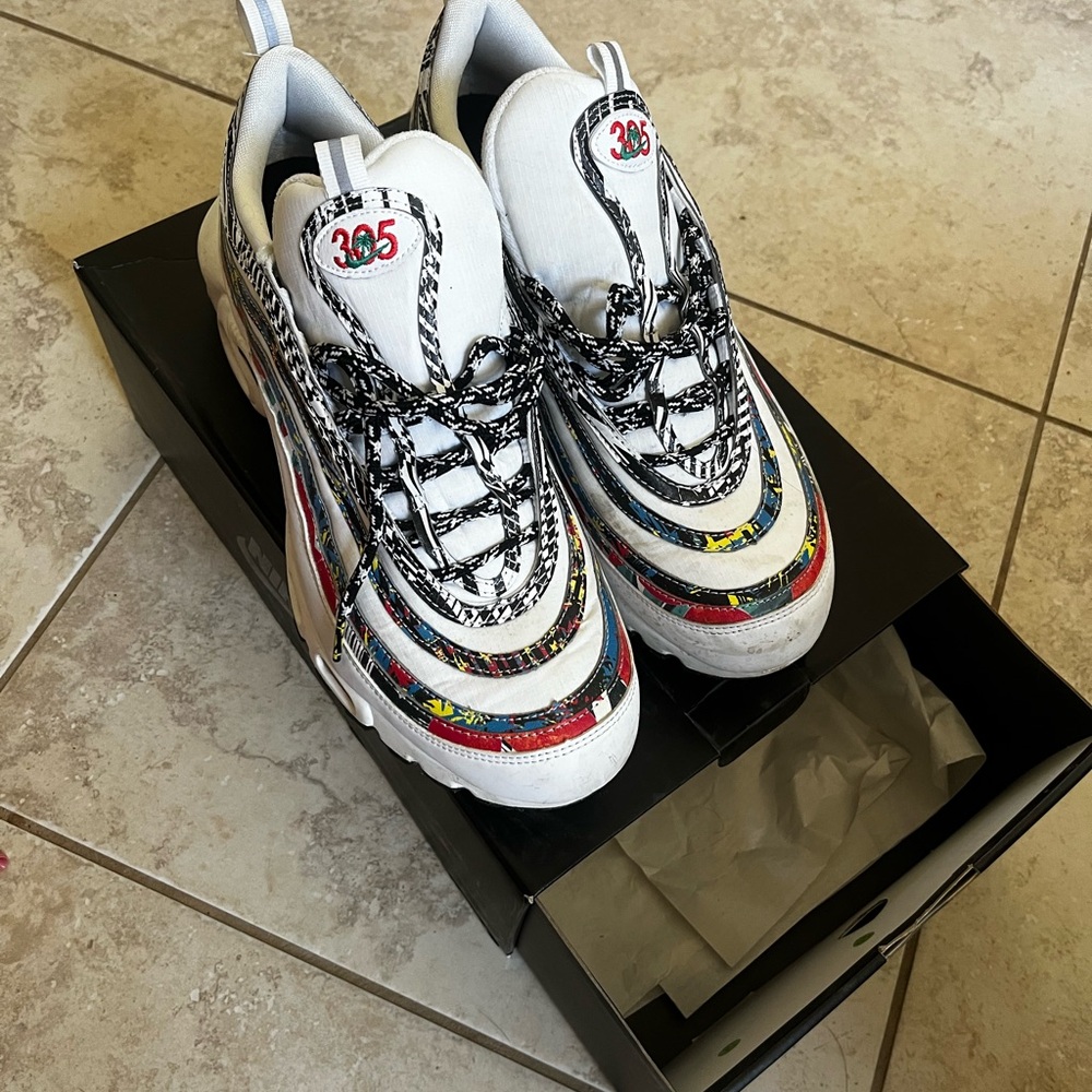 Nike Men's Sneakers - White with Multicolor Accents